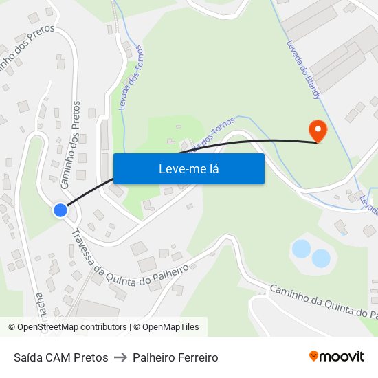 Saída CAM Pretos to Palheiro Ferreiro map