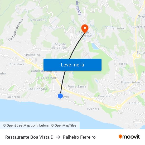 Restaurante Boa Vista  D to Palheiro Ferreiro map