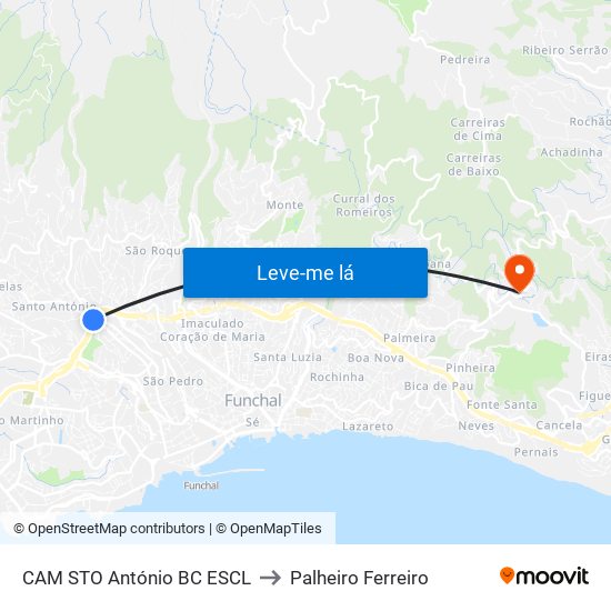 CAM STO António  BC ESCL to Palheiro Ferreiro map