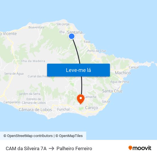 CAM da Silveira  7A to Palheiro Ferreiro map