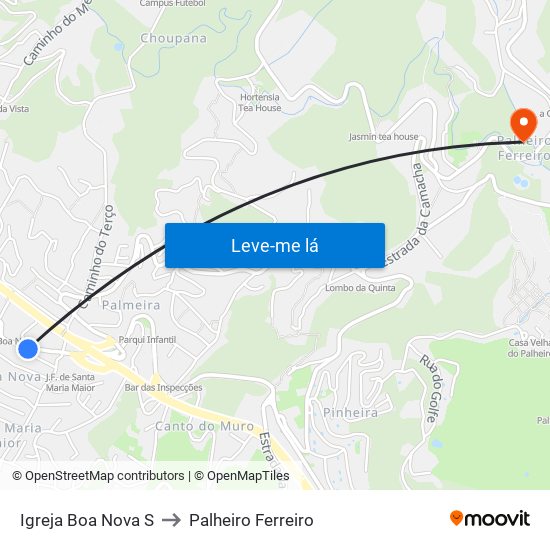 Igreja Boa Nova  S to Palheiro Ferreiro map