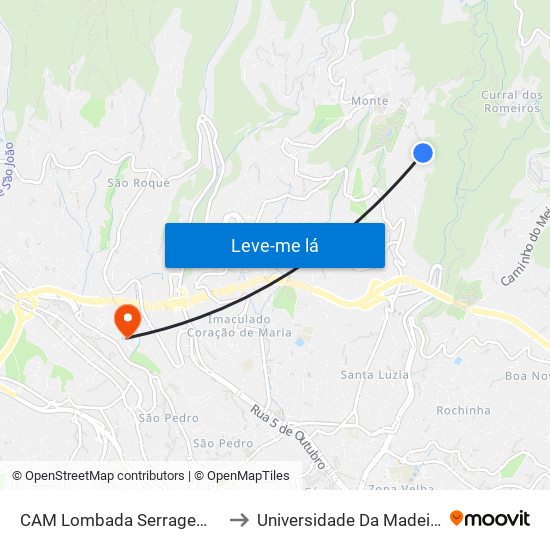 CAM Lombada  Serragem  S to Universidade Da Madeira map