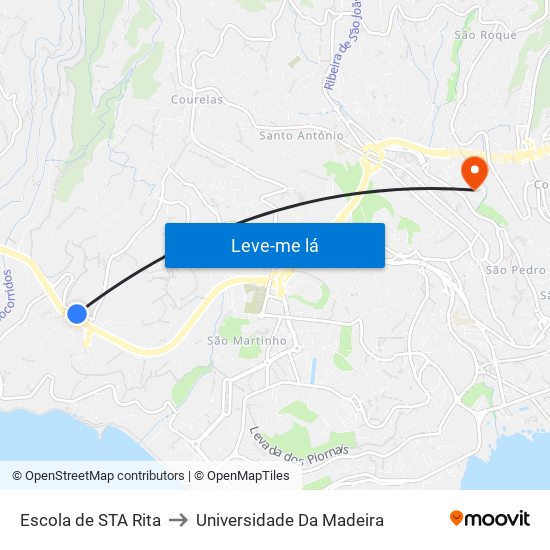 Escola de STA Rita to Universidade Da Madeira map