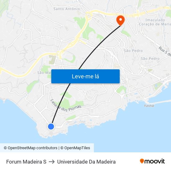 Forum Madeira  S to Universidade Da Madeira map