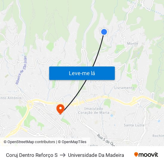 Coruj Dentro  Reforço  S to Universidade Da Madeira map