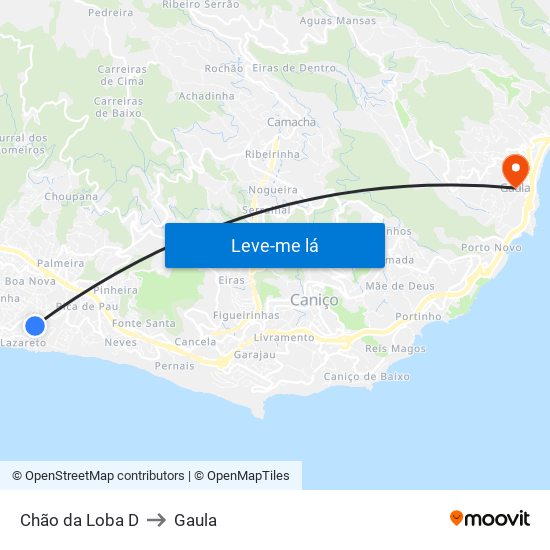 Chão da Loba  D to Gaula map