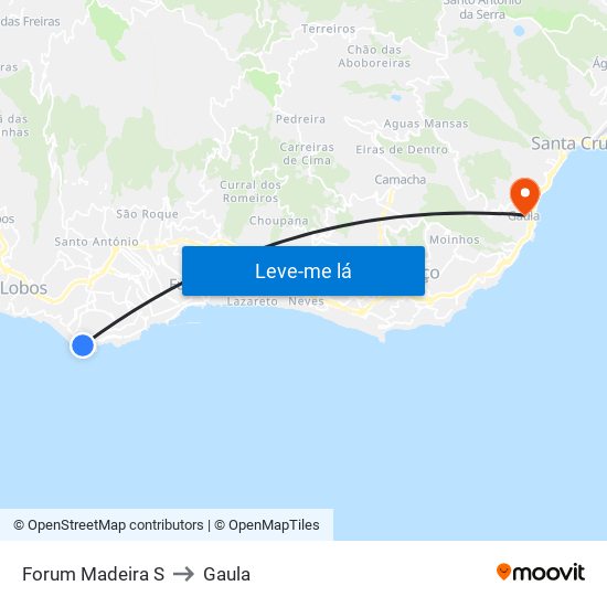 Forum Madeira  S to Gaula map