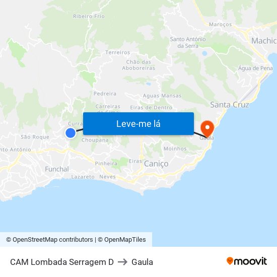 CAM Lombada  Serragem  D to Gaula map