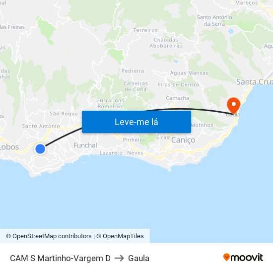 CAM S Martinho-Vargem  D to Gaula map