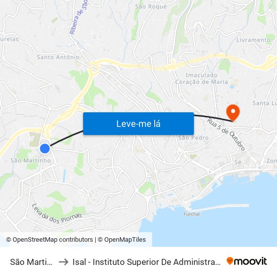 São Martinho  D to Isal - Instituto Superior De Administração E Línguas map