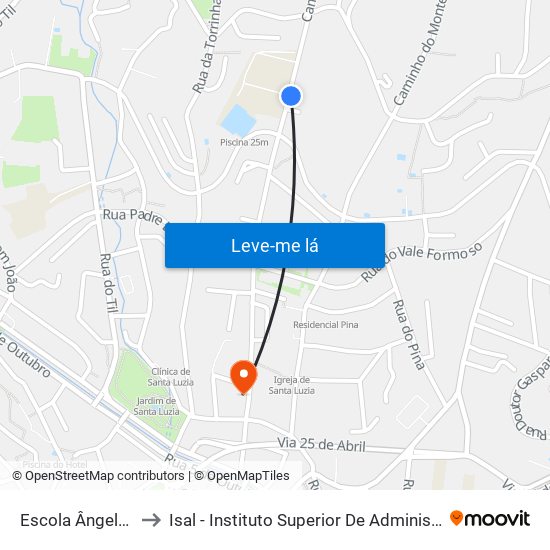 Escola Ângelo A Silva to Isal - Instituto Superior De Administração E Línguas map