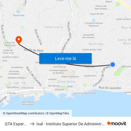 QTA Esperança  D to Isal - Instituto Superior De Administração E Línguas map