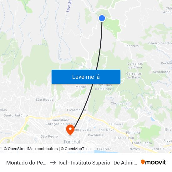 Montado do Pereiro-Poiso to Isal - Instituto Superior De Administração E Línguas map