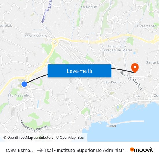 CAM Esmeraldo  S to Isal - Instituto Superior De Administração E Línguas map