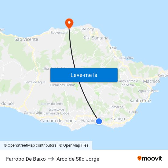 Farrobo De Baixo to Arco de São Jorge map
