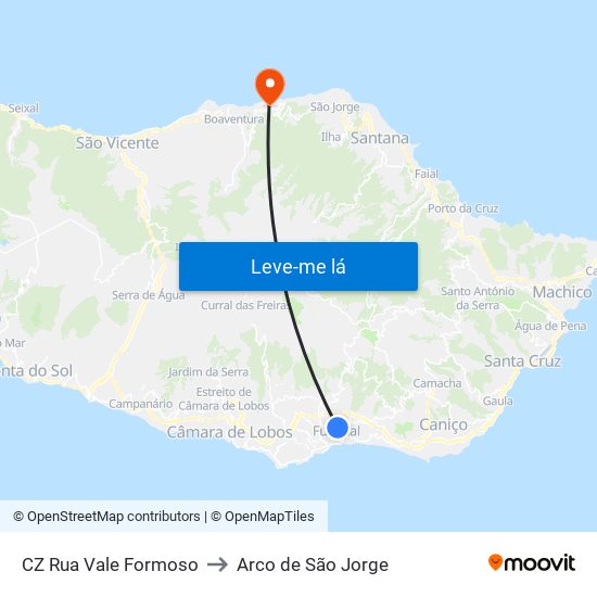 CZ Rua Vale Formoso to Arco de São Jorge map