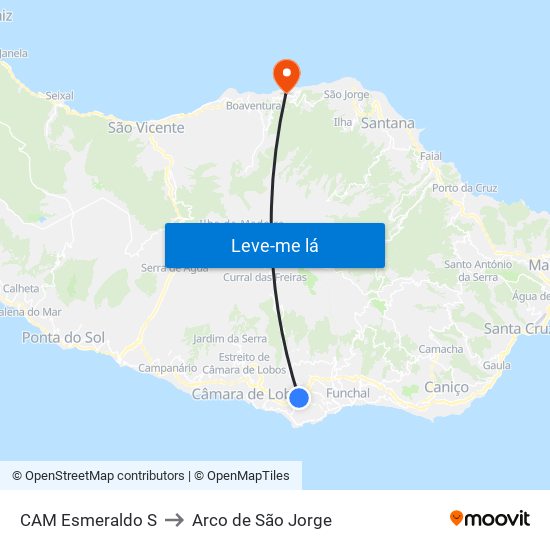 CAM Esmeraldo  S to Arco de São Jorge map