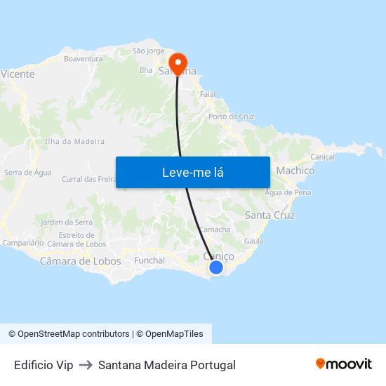 Edificio Vip to Santana Madeira Portugal map