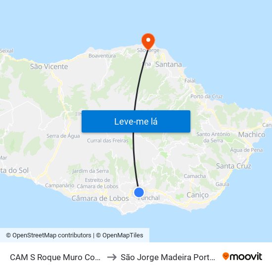 CAM S Roque  Muro Coelha to São Jorge Madeira Portugal map