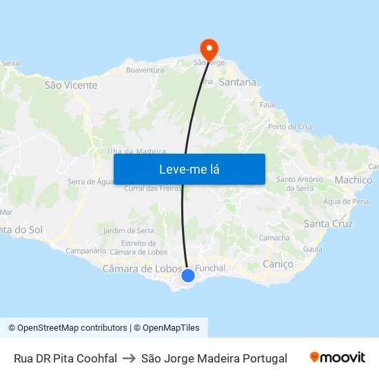 Rua DR Pita  Coohfal to São Jorge Madeira Portugal map