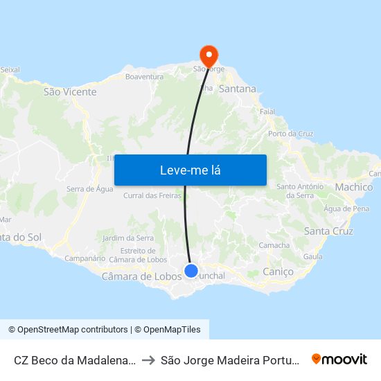 CZ Beco da Madalena  S to São Jorge Madeira Portugal map