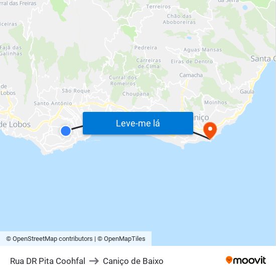 Rua DR Pita  Coohfal to Caniço de Baixo map