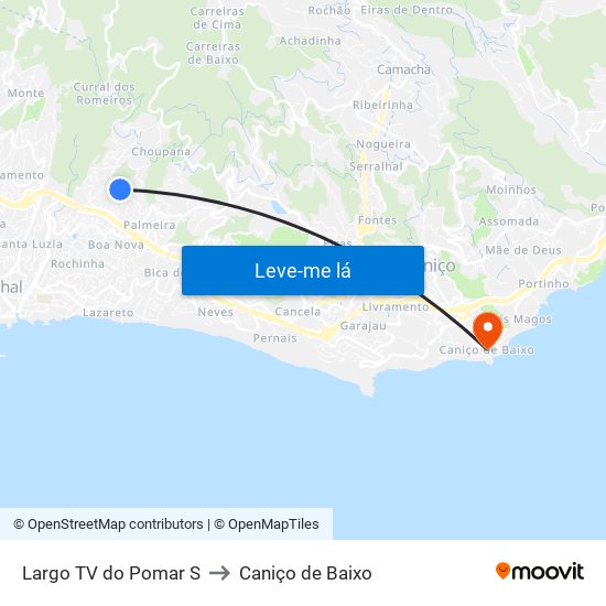 Largo TV do Pomar  S to Caniço de Baixo map