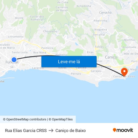 Rua Elias Garcia  CRSS to Caniço de Baixo map