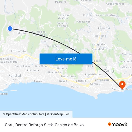 Coruj Dentro  Reforço  S to Caniço de Baixo map