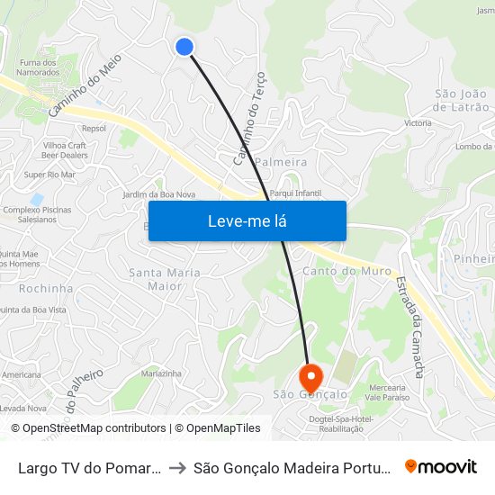 Largo TV do Pomar  S to São Gonçalo Madeira Portugal map