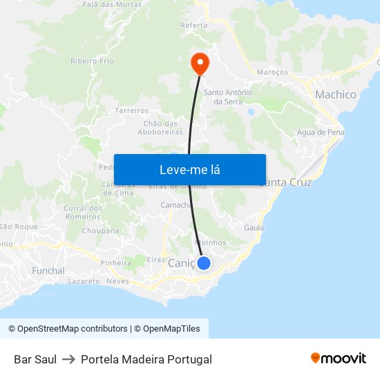 Bar Saul to Portela Madeira Portugal map