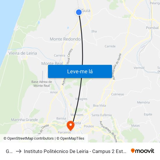 Guia to Instituto Politécnico De Leiria - Campus 2 Estg / Esslei / Ued map