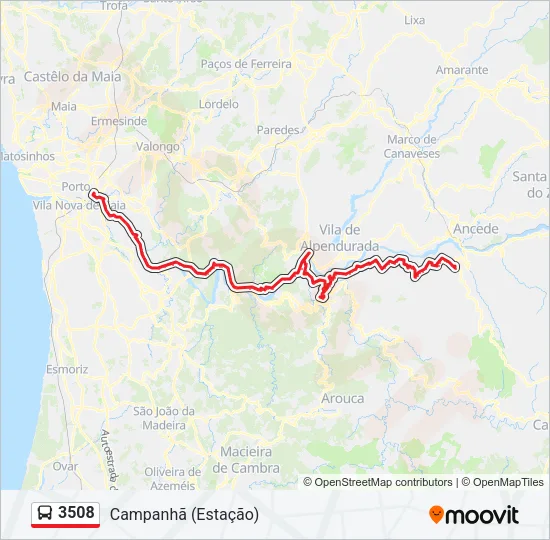 3508 Bus Line Map