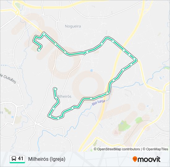 Mapa da linha do  41.