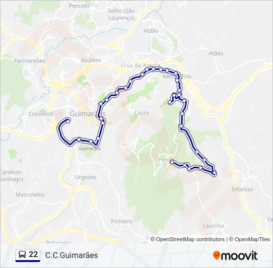 22 Bus Line Map