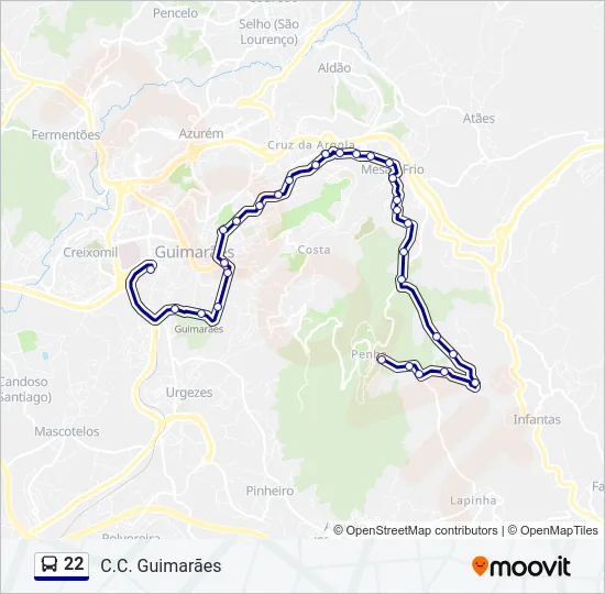 22 Bus Line Map
