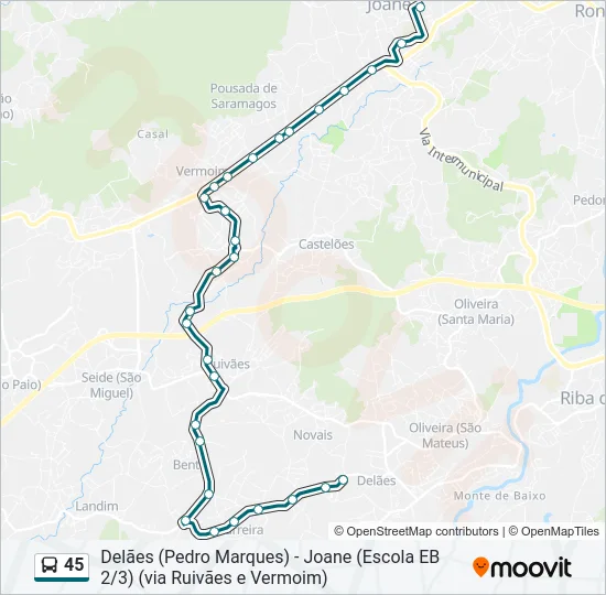 45  Line Map