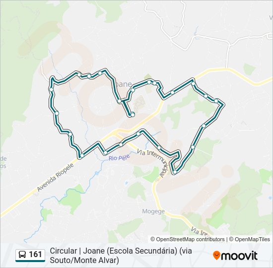 Mapa da linha do  161.