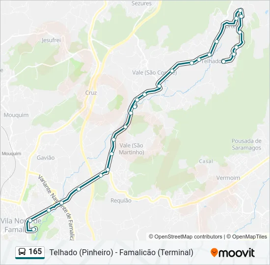 165  Line Map