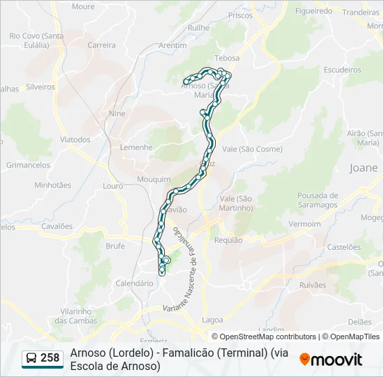 258  Line Map
