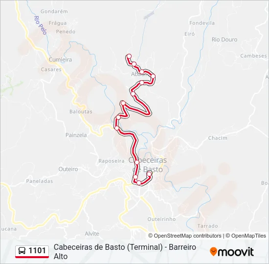 1101 Bus Line Map