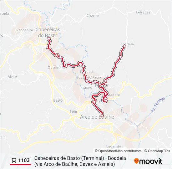 1103 Bus Line Map