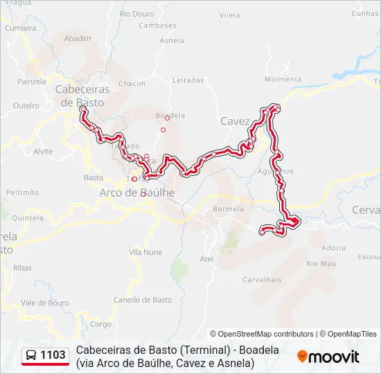 1103 Bus Line Map