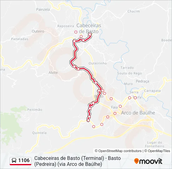1106 Bus Line Map