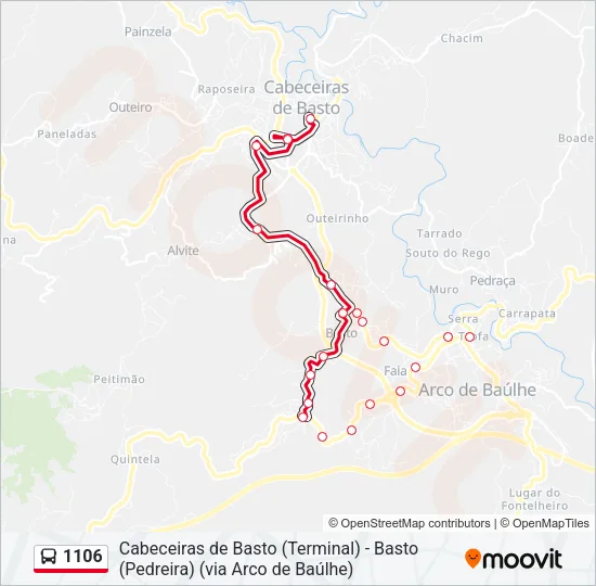 1106 Bus Line Map