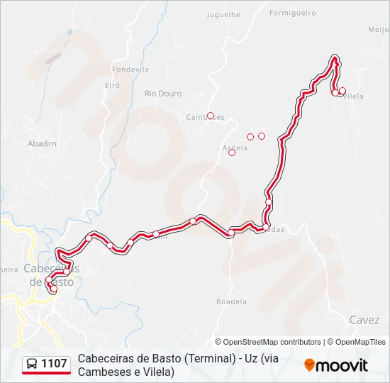 1107 Bus Line Map