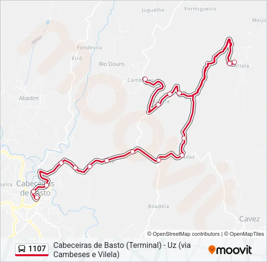 1107 Bus Line Map