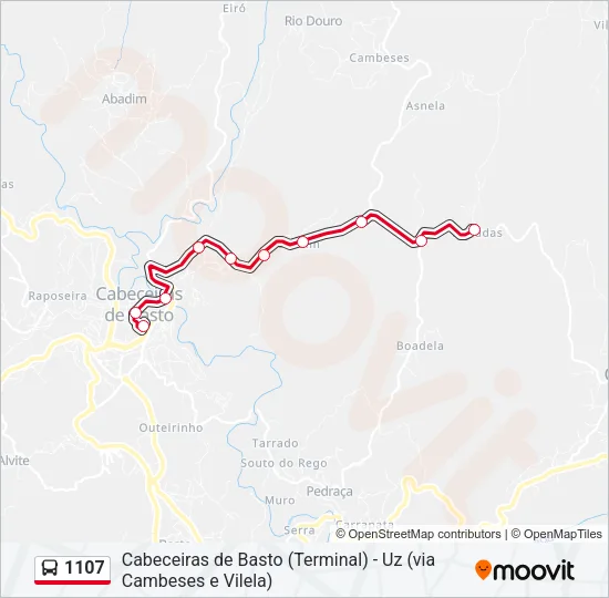 1107 Bus Line Map