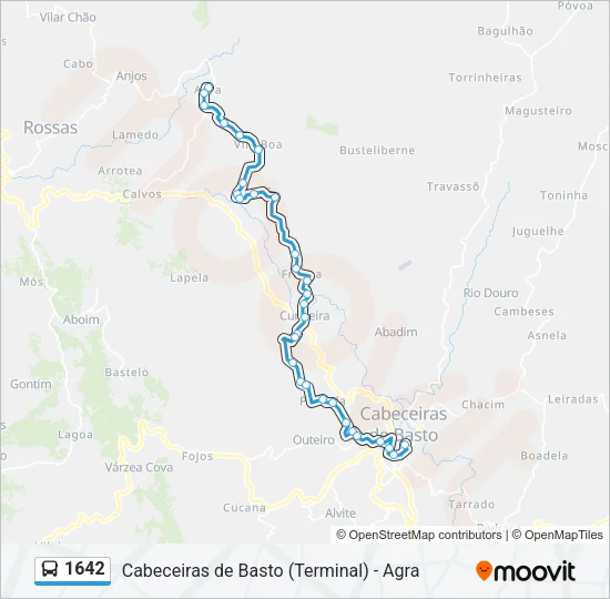 1642 Bus Line Map