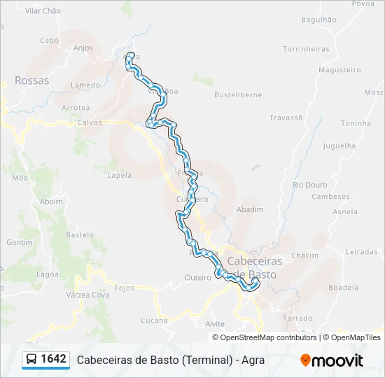 1642 Bus Line Map
